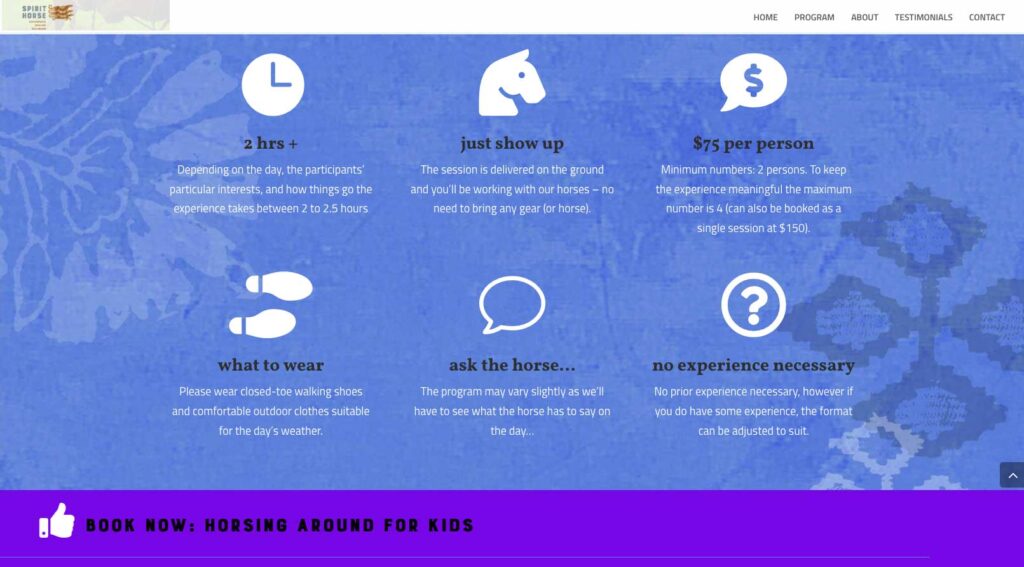 spirithorse-web-specs